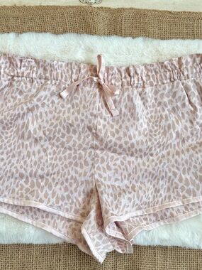 Victoria's Secret Pink Leopard Satin Sleep Shorts